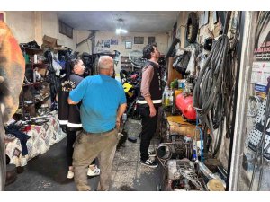 İSKENDERUN’DA MOTOSİKLET TAMİRCİLERİ DENETLENDİ