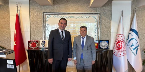 BAŞSAVCI KAHVECİ'DEN SGK İL MÜDÜRÜ TANRIÖVER'E ZİYARET