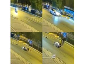 MERSİN’DE MOTOSİKLET KAZASINDA KÖPEĞİN SADAKATİ DUYGULANDIRDI