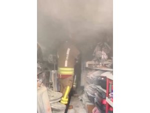 MOTOSİKLET TAMİRHANESİNDE ÇIKAN YANGIN SÖNDÜRÜLDÜ