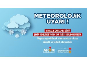 KAHRAMANMARAŞ BÜYÜKŞEHİR’DEN KAR UYARISI