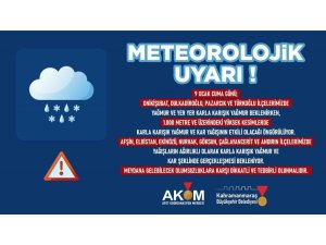 KAHRAMANMARAŞ İÇİN YAĞIŞ UYARISI