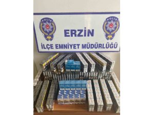ERZİN’DE ARAÇTAN 510 PAKET GÜMRÜK KAÇAĞI SİGARA ÇIKTI
