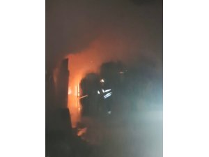 HATAY’DA KONTEYNER ALEVLERE TESLİM OLDU