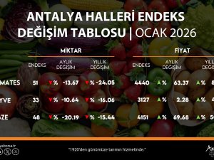 ANTALYA TİCARET BORSASI, OCAK HAL ENDEKSİNİ AÇIKLADI