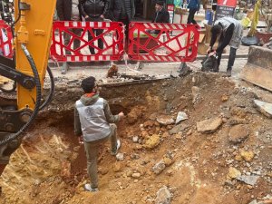 ALTYAPI ÇALIŞMASINDA KEMİKLER ÇIKTI