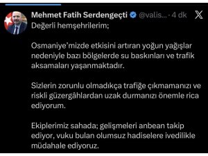 OSMANİYE’DE ŞİDDETLİ YAĞIŞ VE FIRTINA HAYATI OLUMSUZ ETKİLEDİ