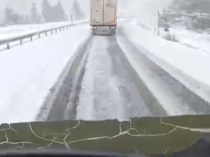 ANTALYA-KONYA YOLUNDA KAR YAĞIŞI