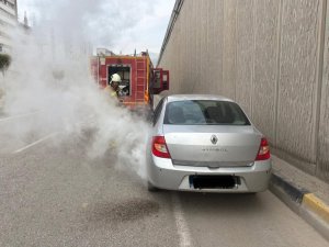 İSKENDERUN’DA OTOMOBİL YANGINI