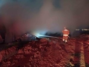 KONTEYNER YANGININDA 1 KİŞİ ÖLDÜ