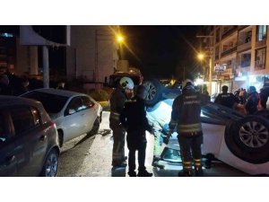 ARSUZ’DA TERS DÖNEN OTOMOBİLİN SÜRÜCÜSÜ YARALANDI