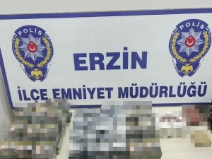 ERZİN’DE MARKETTE KAÇAK SİGARA ELE GEÇİRİLDİ