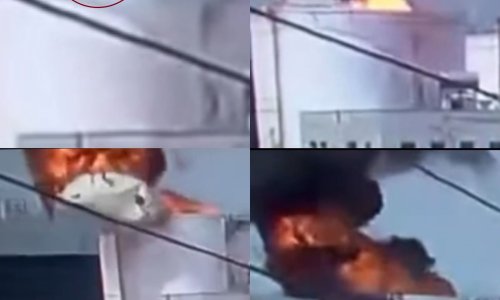 MERSİN’DE BİR İŞÇİNİN HAYATINI KAYBETTİĞİ PATLAMA ANI KAMERADA
