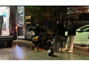 KONTROLDEN ÇIKAN MOTOSİKLET DEVRİLDİ, SÜRÜCÜSÜ YARALANDI