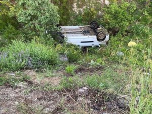 BURDUR’DA OTOMOBİL TAKLA ATTI: 1 ÖLÜ, 2 YARALI
