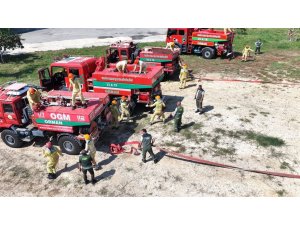 MERSİN’DE ORMAN YANGINLARINA KARŞI TATBİKAT YAPILDI