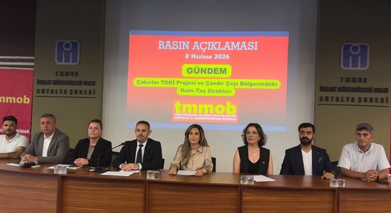 TMMOB: "ANTALYA'NIN SU GÜVENLİĞİ VE KIYI DENGESİ TEHLİKEDE"