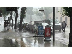 BURDUR’DA ŞİDDETLİ YAĞMUR ETKİLİ OLDU