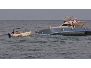 TEKNEDE MAHSUR KALANLARI KURTARMAK İÇİN GİDEN BALIKÇI TEKNESİ DE ARIZALANDI