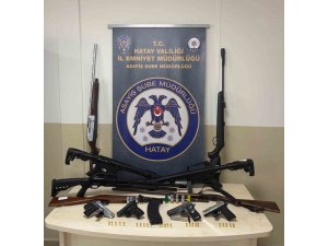 HATAY’DA RUHSATSIZ SİLAH OPERASYONU: 14 ŞÜPHELİ YAKALANDI