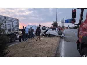 DÖRTYOL’DA TAKLA ATAN OTOMOBİLİN SÜRÜCÜSÜ YARALANDI