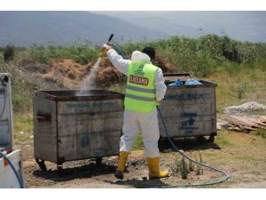HATAY BÜYÜKŞEHİR BELEDİYESİ İL GENELİNDE İLAÇLAMA ÇALIŞMALARINA ARALIKSIZ DEVAM EDİYOR