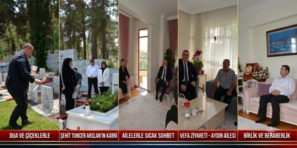 KAYMAKAMDAN ŞEHİT KABİRLERİ VE AİLELERİNE ZİYARET