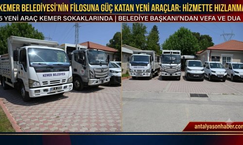 BELEDİYE FİLOSUNA 5 YENİ ARAÇ