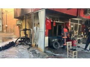 İŞYERİNDE ÇIKAN YANGIN SÖNDÜRÜLDÜ