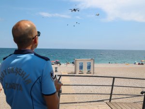 SAHİLDE DRON DESTEKLİ DENETİM