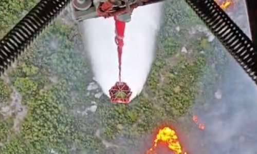KAŞ’TAKİ ORMAN YANGININA MÜDAHALE SÜRÜYOR