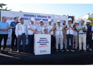 ERDEMLİ OKUMA VE DERS ÇALIŞMA MERKEZİ’NİN TEMELİ ATILDI