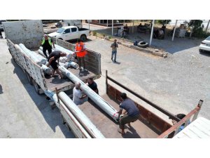 ALANYA VE GAZİPAŞALI YANGINZEDE ÜRETİCİLERE SERA NAYLONU DESTEĞİ