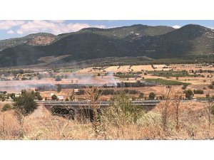 BURDUR’DA 20 DÖNÜMLÜK OTLUK ALANDA YANGIN
