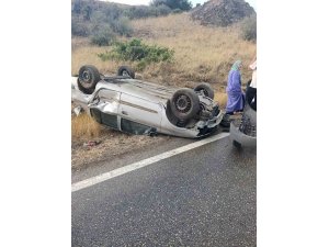 BURDUR’DA OTOMOBİL TAKLA ATTI: 4 YARALI