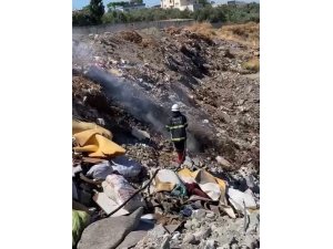 ERZİN’DE ÇÖPLÜK ALANINDA ÇIKAN YANGIN KONTROL ALTINA ALINDI