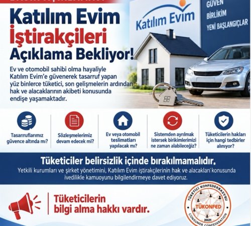 TÜKONFED: “KATILIM EVİM İŞTİRAKÇİLERİ YALNIZ BIRAKILMAMALI”