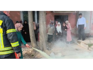 ANAMUR’DA KUR’AN KURSUNDA YANGIN TATBİKATI