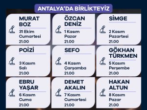 ANTALYA'DA 9 GÜN KÜLTÜR VE SANAT ŞÖLENİ