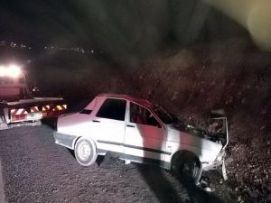Otomobil Şarampole Yuvarlandı: 1 Yaralı