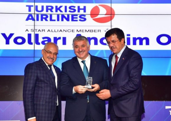 ’Türkiye’nin 500 Büyük Hizmet İhracatçısı’ödül töreninde THY’ye birincilik