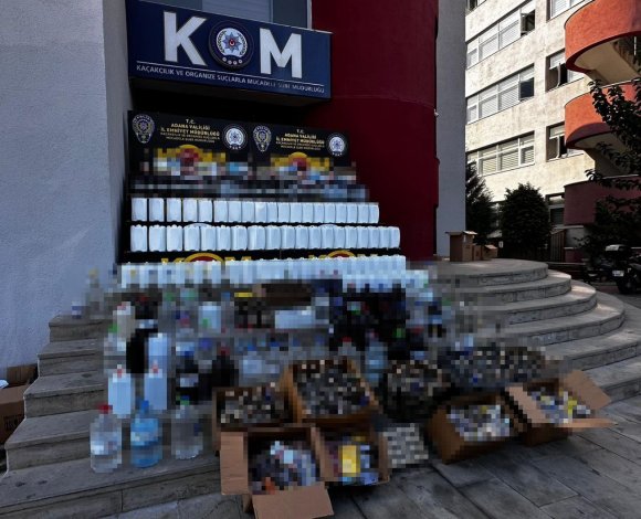 ADANA’DA KAÇAK İÇKİ OPERASYONU: 16 GÖZALTI
