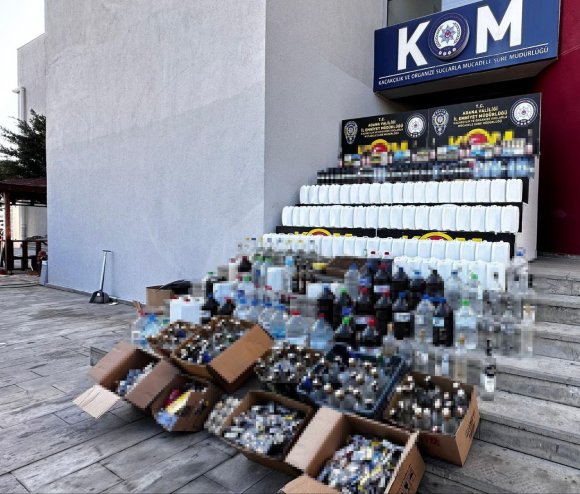 ADANA’DA KAÇAK İÇKİ OPERASYONU: 16 GÖZALTI