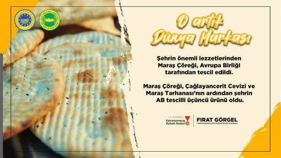 MARAŞ ÇÖREĞİ AB TESCİLİ ALDI