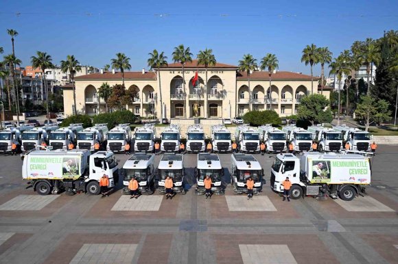 MERSİN BÜYÜKŞEHİR BELEDİYESİ, TEMİZLİK FİLOSUNA 22 YOL SÜPÜRME ARACI EKLEDİ