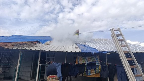 DÖRTYOL’DA ÇATI YANGINI