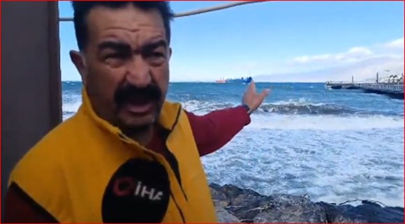 İSKENDERUN KÖRFEZİ’NDE DENİZDE ÇEKİLME YAŞANDI