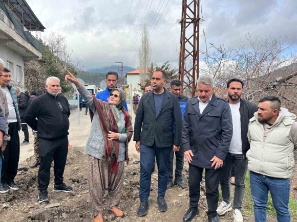 KIRATLI, HEYELAN BÖLGESİNDE İNCELEMELERDE BULUNDU