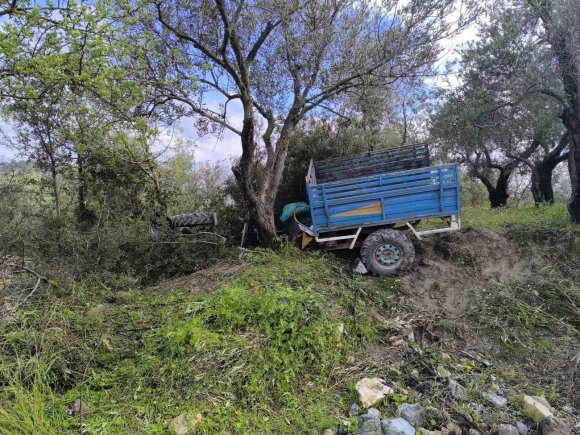 ZEYTİN BAHÇESİNE UÇAN PATPATIN SÜRÜCÜSÜ ÖLDÜ