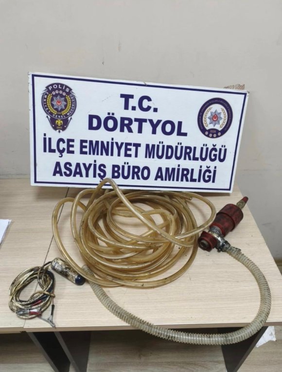 DÖRTYOL’DA TIRLARDAN MAZOT ÇALAN ŞÜPHELİ YAKALANDI